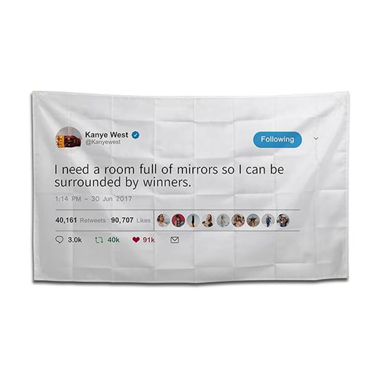 YE TWEET WALL FLAG